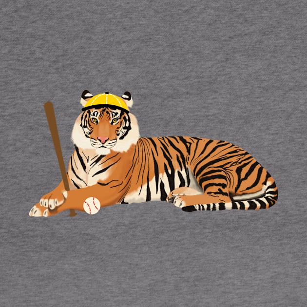 Baseball Tiger Yellow by College Mascot Designs